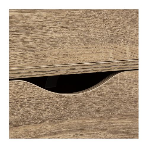 Meuble Tour 3 Tiroirs Sur Roulettes Coloris Bois Naturel H. 80.5 Cm