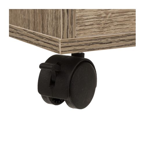 Meuble Tour 3 Tiroirs Sur Roulettes Coloris Bois Naturel H. 80.5 Cm