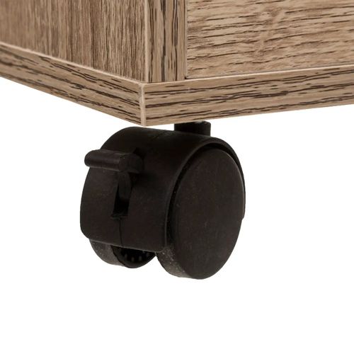 Meuble Tour 3 Tiroirs Sur Roulettes Coloris Bois Naturel H. 80.5 Cm