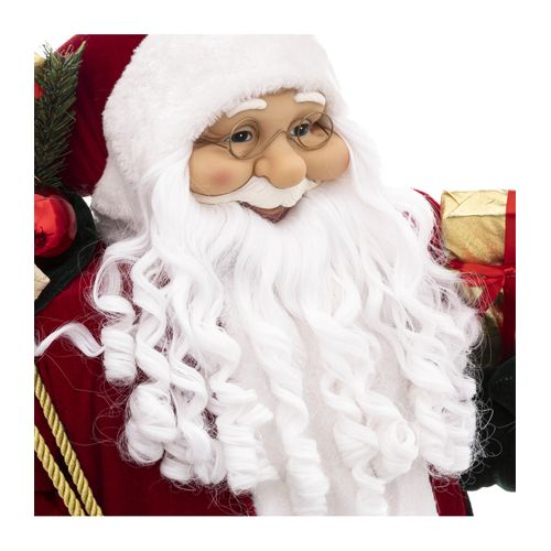 Lot de 2 sacs cadeaux de Noël en velours rouge pour Père Noël