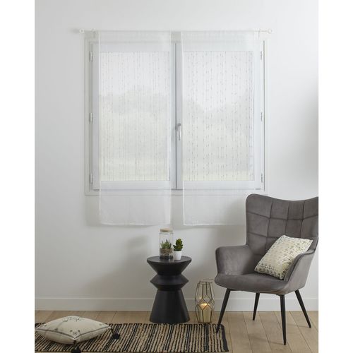 2 Voilages Anissa - 60 X 160 Cm - Blanc