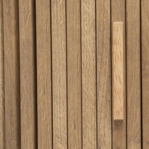 Meuble TV 2 Portes Coulissantes Colva - Marron Et Noir