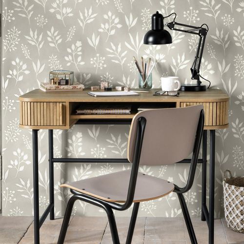 Bureau 2 Portes Coulissantes Colva - Marron Et Noir