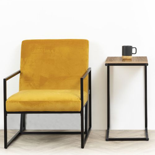 Table D'appoint Métal Et Bois Atmosphera