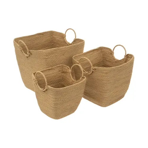 Set De 3 Paniers De Rangement Naturels