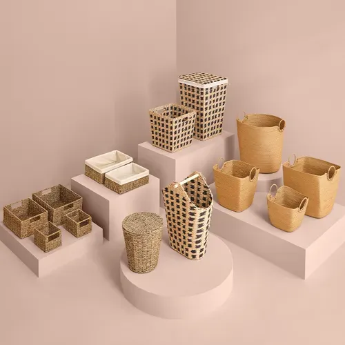 Set De 3 Paniers De Rangement Naturels