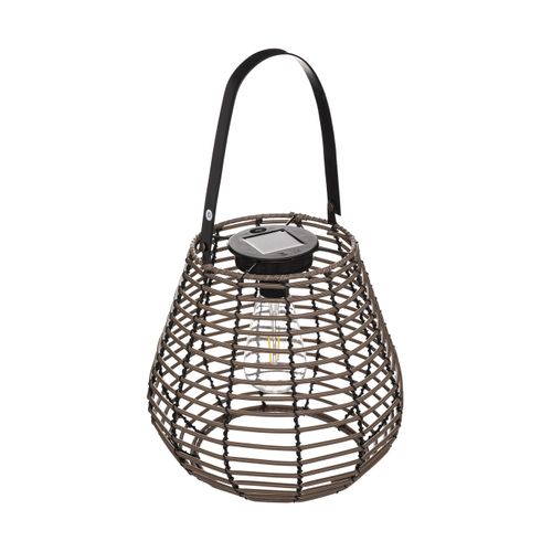Lampe Solaire Marron Tonka D 24 X H 26 Cm à Poser Ou à Suspendre