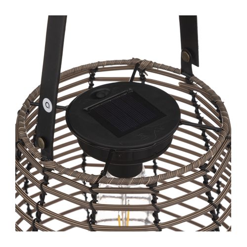 Lampe Solaire Marron Tonka D 24 X H 26 Cm à Poser Ou à Suspendre