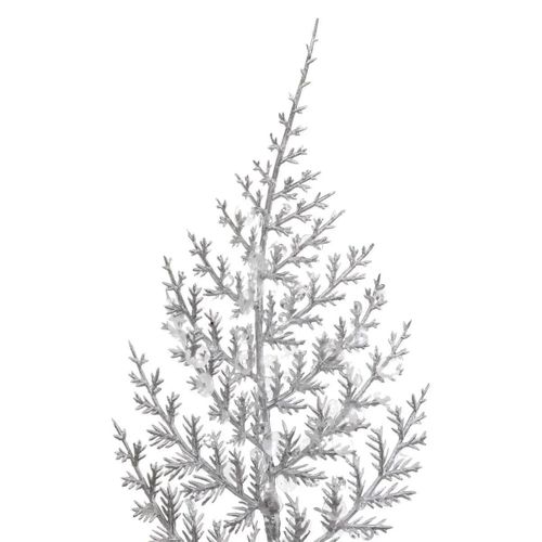 Branche De Fougère "souffle Polaire" 75cm Blanc