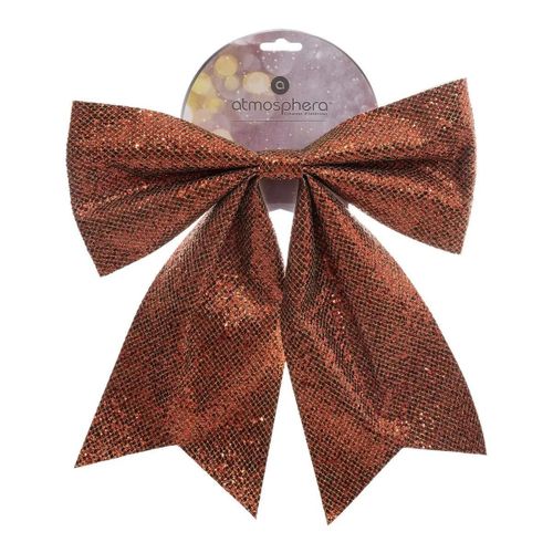 Nœud De Cime De Sapin De Noël En Velours - Champagne/or, 33cm, Avec Ruban De 135cm