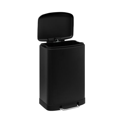 Poubelle En Métal Noir 50 Litres Ouverture à Pédale