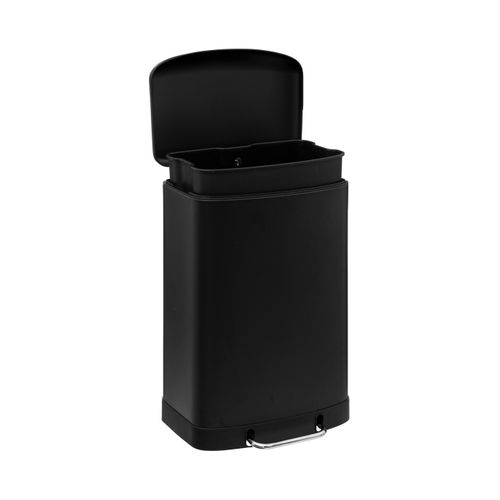 Poubelle En Métal Noir 50 Litres Ouverture à Pédale