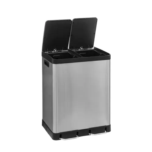 Poubelle de tri 30L ARIANE Gris / Noir vue d'ambiance 1