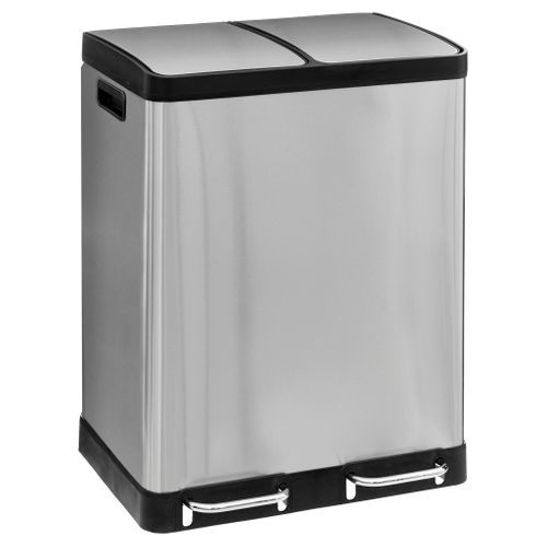 Poubelle de tri 30L ARIANE Gris / Noir vue 3/4