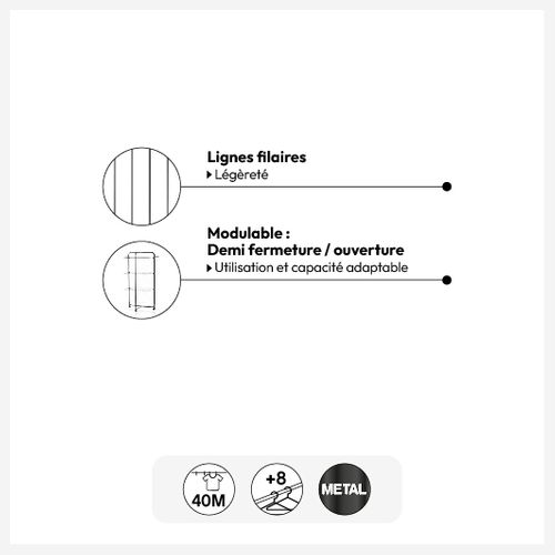 étendoir à Linge Modulable Tour 40 M "mojave"