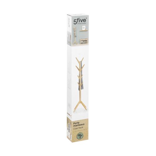 Porte-manteaux 8 Patères En Bambou H 178 Cm