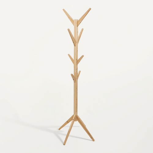 Porte-manteaux 8 Patères En Bambou H 178 Cm