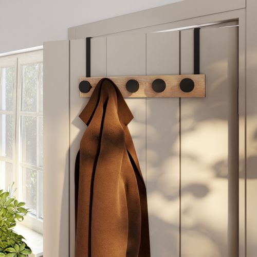 Patère de porte 5T  Noir / Naturel vue d'ambiance 1