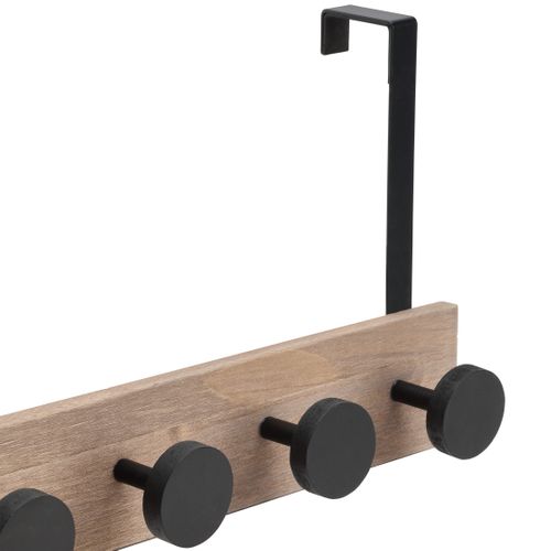 Patère de porte 5T  Noir / Naturel vue détaillée
