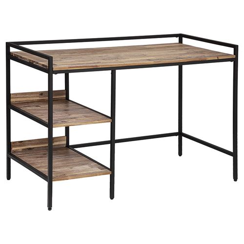 Bureau 2 étagères Bois Et Métal Edena Atmosphera