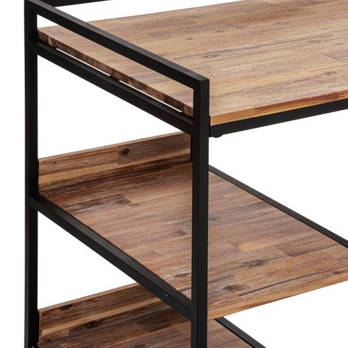 Bureau 2 étagères Bois Et Métal Edena Atmosphera