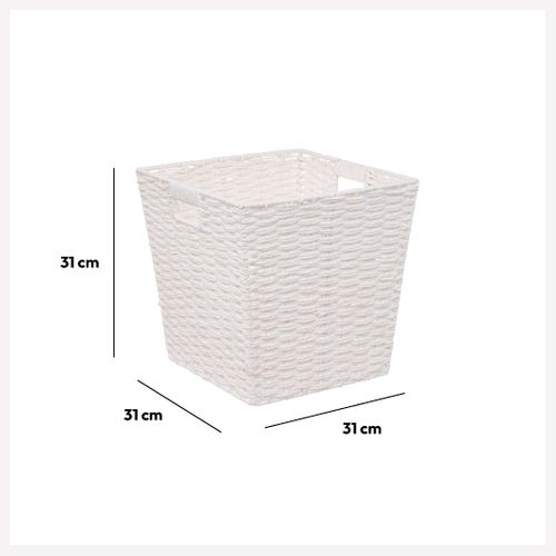 Panier Vannerie 31x31cm "mix N' Modul" Blanc