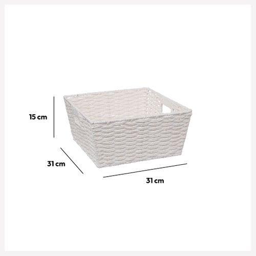 Panier Vannerie 31x15cm "mix N' Modul" Blanc