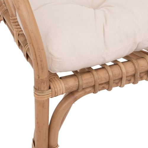 Fauteuil En Rotin Neta Avec Coussin - Naturel