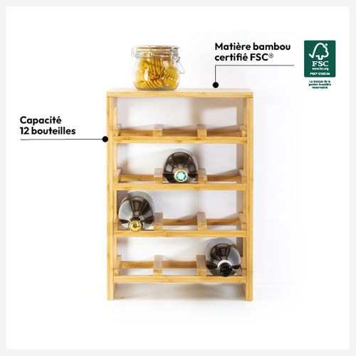 Rack Bouteilles X12 Bambou Linha 5five