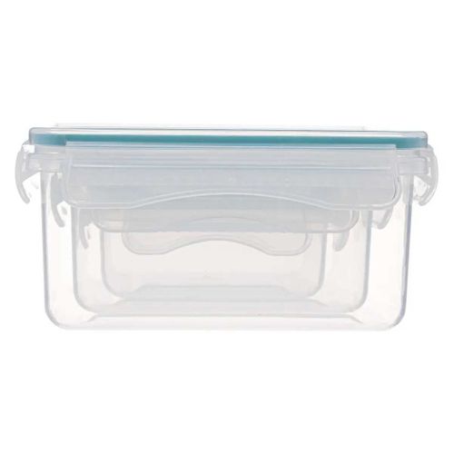 3 Boîtes Carrées De Conservation Plastique Clipeat