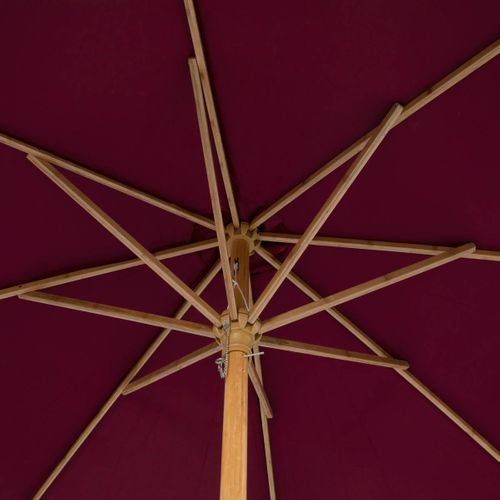 Parasol Droit "tinaei" Bordeaux 3m En Bambou