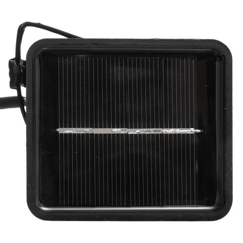 Guirlande Lumineuse Solaire 10 Petits Abat-jours Aspect Rotin LED Blanc Chaud Sur 3.35 Mètres