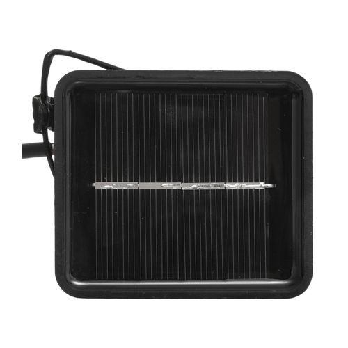Guirlande Lumineuse Solaire 10 Petits Abat-jours Aspect Rotin LED Blanc Chaud Sur 3.35 Mètres