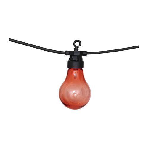 Guirlande Lumineuse Solaire Façon Guinguette 10 Ampoules De Couleurs LED Blanc Chaud Sur 5 Mètres