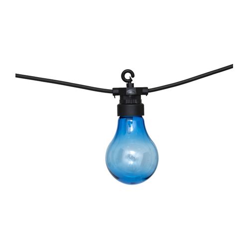 Guirlande Lumineuse Solaire Façon Guinguette 10 Ampoules De Couleurs LED Blanc Chaud Sur 5 Mètres