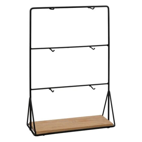 Lot De 6 Tasses Sur Rack "mia" 30cm Transparent