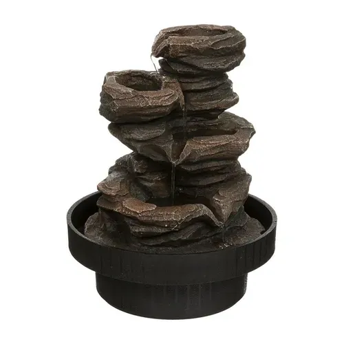 Fontaine résine H. 22,5 cm SHARIMA Noir vue d'ambiance 1