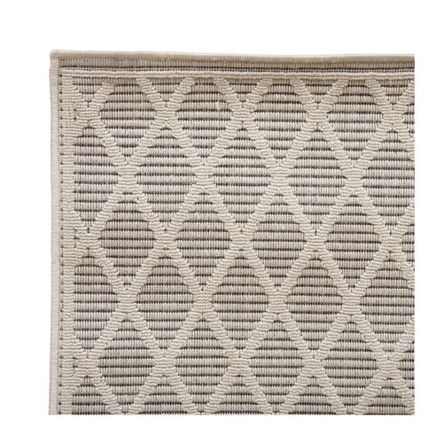 Tapis Extérieur Ou Intérieur En Polypropylène Gris Tissé Losanges 120 X 170 Cm