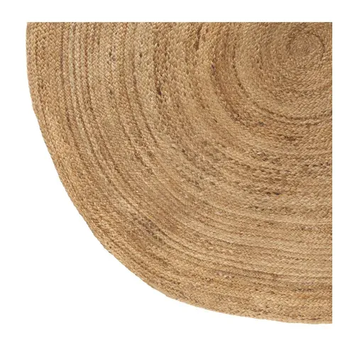 Tapis Décoratif En Jute Beige Naturel D 160 Cm