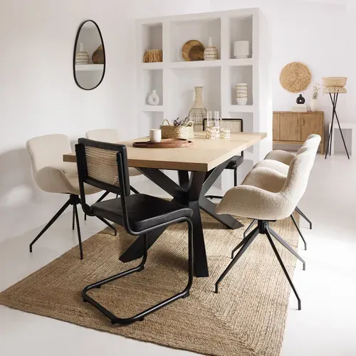 Table À Manger 180/220 X 90 Cm Extensible Olaf Atmosphera