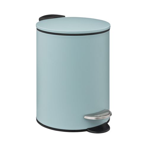 Poubelle De Salle De Bain En Métal Bleu Artic Soft Close 3 L