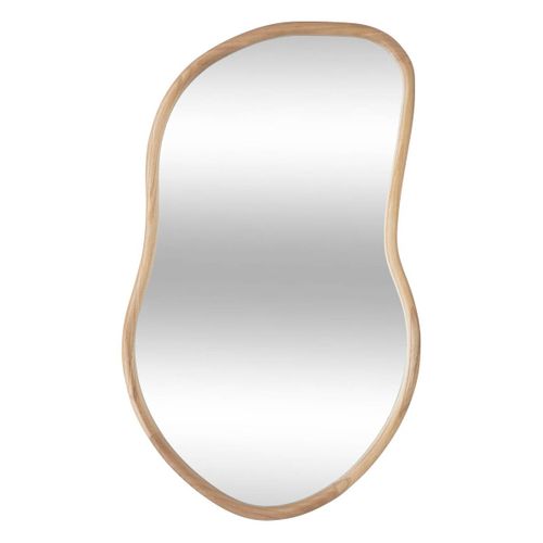 Miroir Organique En Bois Livia - 75 X 45 Cm - Beige