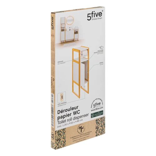 Meuble Dérouleur Wc 1 Porte Blanc Natureo - Blanc