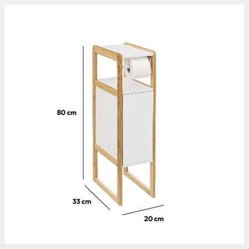 Meuble Dérouleur Wc 1 Porte Blanc Natureo - Blanc