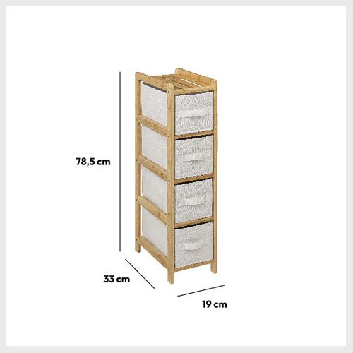 Tour 4 tiroirs TIDY Naturel / Beige