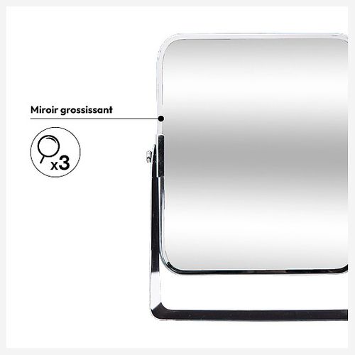 Miroir Sur Pied Pivotant En Métal