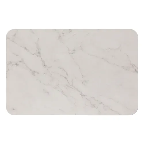 Tapis salle de bain 39x60 cm LEA Blanc vue de face