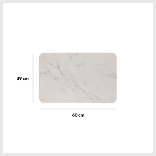 Tapis salle de bain 39x60 cm LEA Blanc