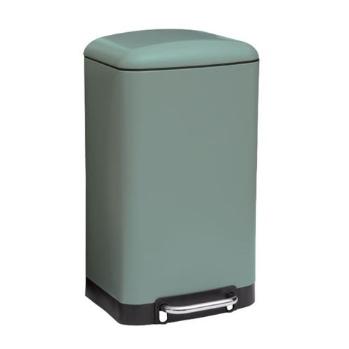 Poubelle 30 Litres En Métal Vert Ouverture à Pédale