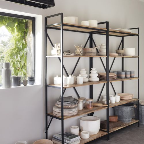 Vase céramique sablée H. 20 cm OLME Blanc